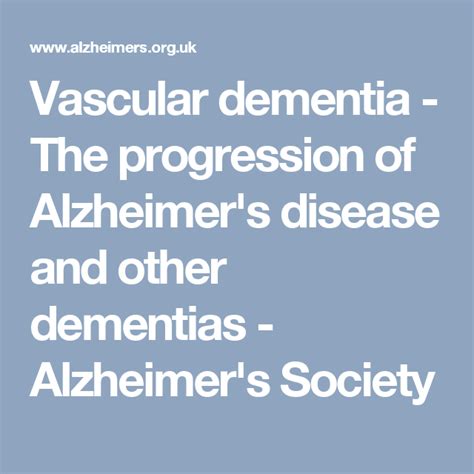 Vascular Dementia The Progression Of Alzheimers Disease And Other