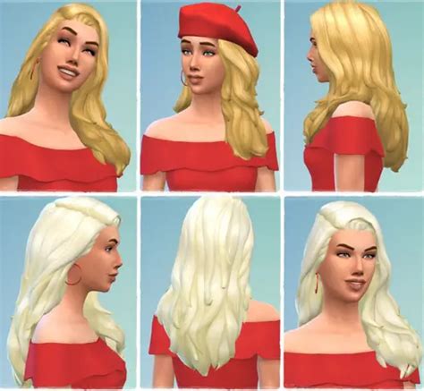 Sims 4 Hairs Mystufforigin Long Flipped Hair For Girl