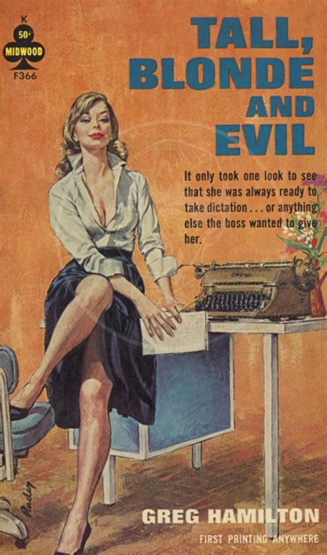 Tall Blonde And Evil 10x17 Giclée Canvas Print Of A Vintage Etsy Pulp