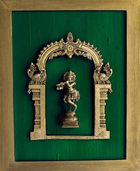 Exquisite Brass Temple Frame Or Prabhavali Inspired By The Temples Of