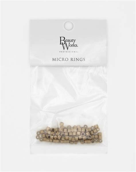 Silicone Lined Aluminium Micro Rings 100 Pack Dark Blonde