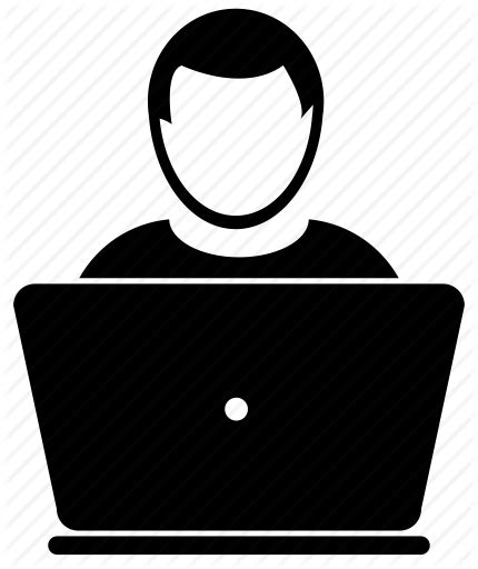 person at computer icon png