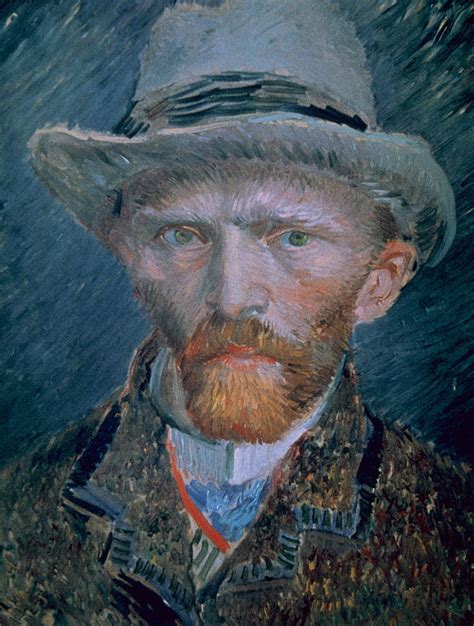 Landscape at auvers after rain. Vincent Van Gogh Self-portrait Bust With Brown Jacket And ...