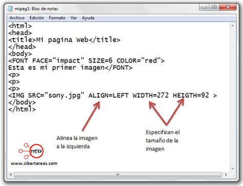 Código para insertar imágenes en HTML Herramientas informáticas