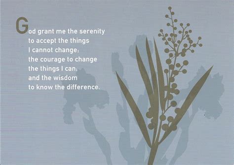 Serenity Prayer Floral Greeting Card