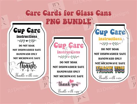 Glass Can Cup Care Libby Glass Care Instructions Png Cup Care Print