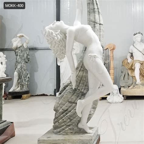 Life Size Outdoor Beautiful White Marble Dancing Girl Statue For Sale