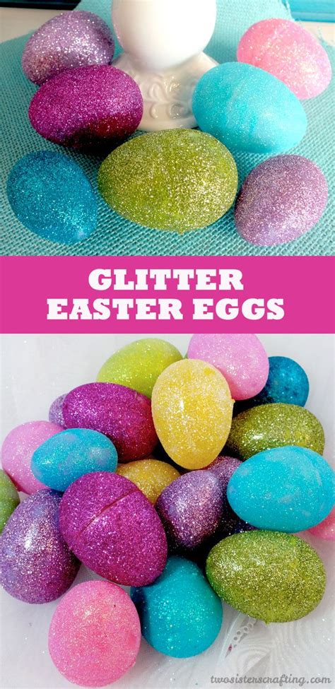 Diy Glitter Easter Eggs A Fun And Easy Way To Embellish Plastic