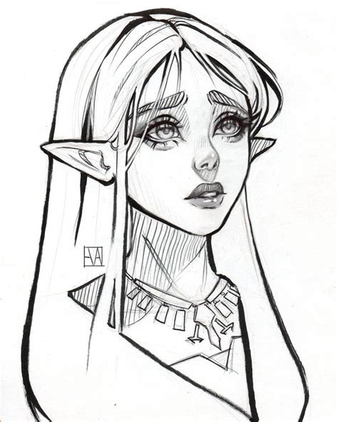 Image Result For Zelda Elf Hair Draw Cool Art Drawings Sketches