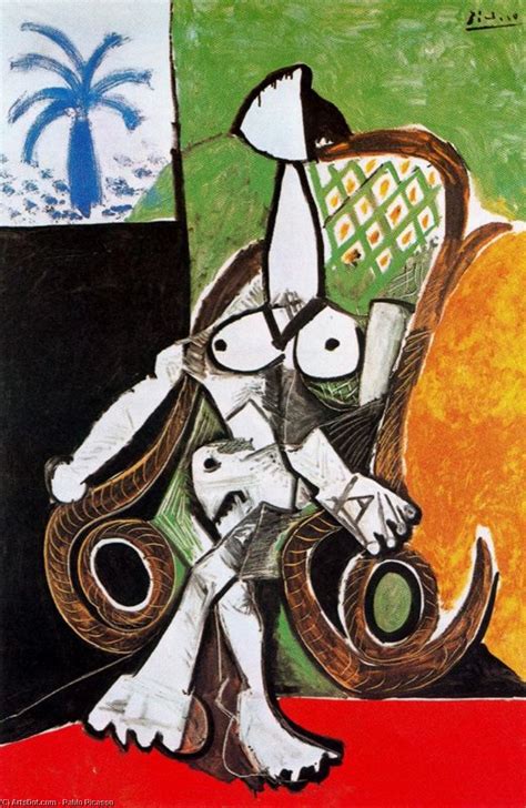 Reproductions De Peintures Femme Nue Dans La Chaise Bascule De Pablo Picasso Inspir Par