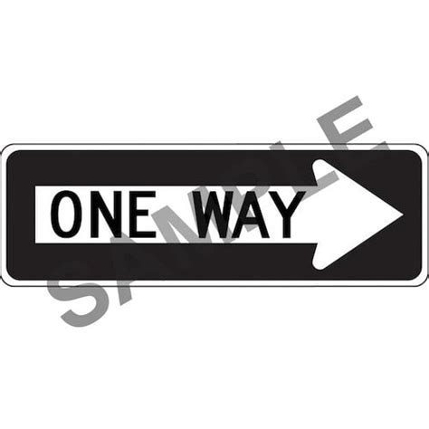 One Way Sign Right Arrow