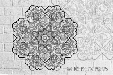 Download Zentangle Mandala SVG Cut File Monogram Vector Art - 22 By ...