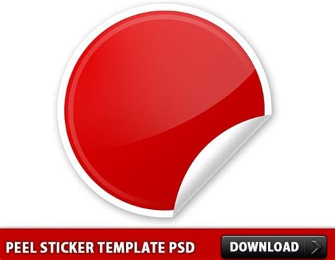 Peel Sticker Template Psd Free Psd In Photoshop Psd Psd File