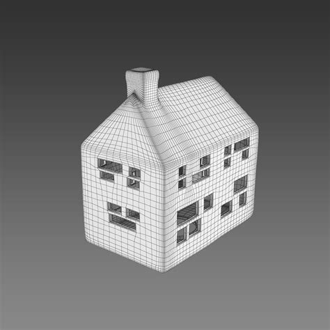 White Ceramic House 2 3d Model Cgtrader