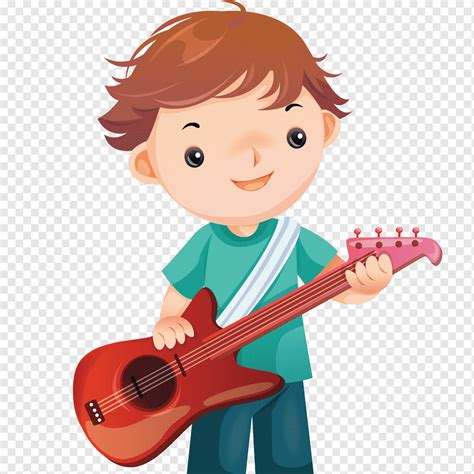 Man Playing Guitar Illustration Guitar Cartoon Musical Instrument Boy