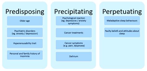 Insomnia In The Context Of Advanced Cancer Examples Of Predisposing