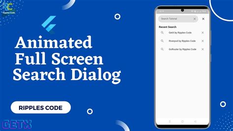 Animated Full Screen Search Dialog In Flutter Flutter Getx Youtube
