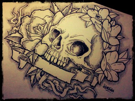 Skull Tattoo Design By Gothicghostjcd On Deviantart