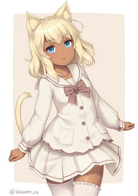 Anime Cat Girl Blonde Hair