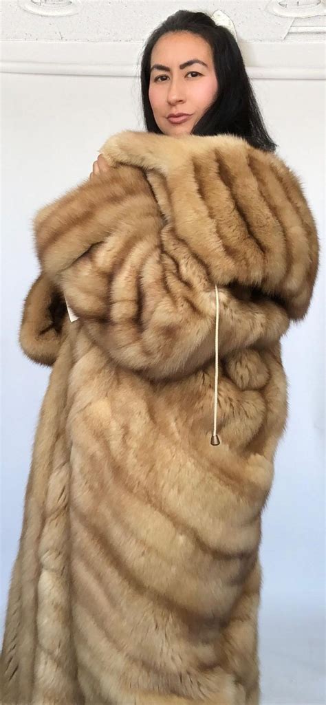 Brand New Custom Made Russian Golden Sable Fur Coat Fur Coat Sable