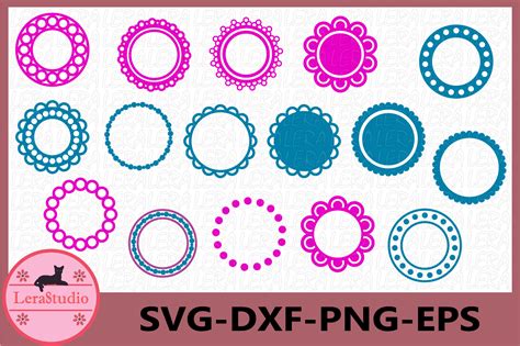 Circle Monogram Frames Svg Circle Monogram Svg Frame Svg