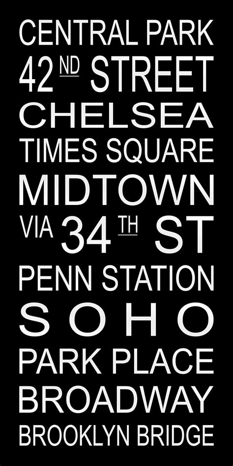 Buy New York City Subway Sign Print Central Park Penn Station