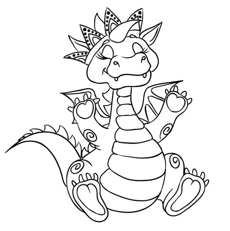 Download and print these flying dragon cute coloring pages for free. 30 Awesome Cute Baby Dragon Coloring Pages - Free & Printable