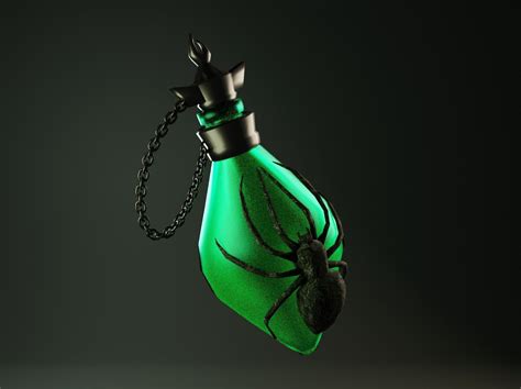 Spider Venom Poison Bottle Free Vr Ar Low Poly 3d Model Cgtrader