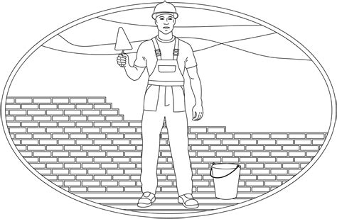Construction Worker Coloring Page Colouringpages