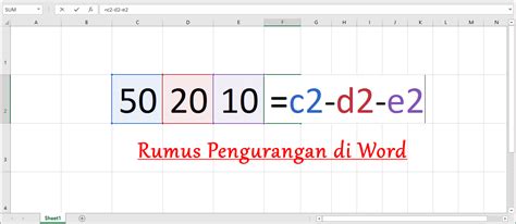 Rumus Pengurangan Excel Beda Kolom Secara Otomatis Lengkap - SemutImut