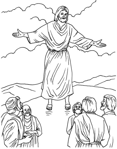 The Ascension Coloring Page