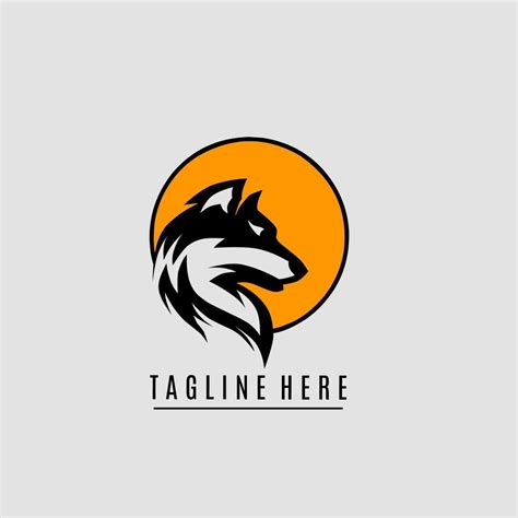 Inspirasi Desain Logo Wajah Serigala Kepala Liar Template Logo Serigala Dengan Bentuk Lingkaran