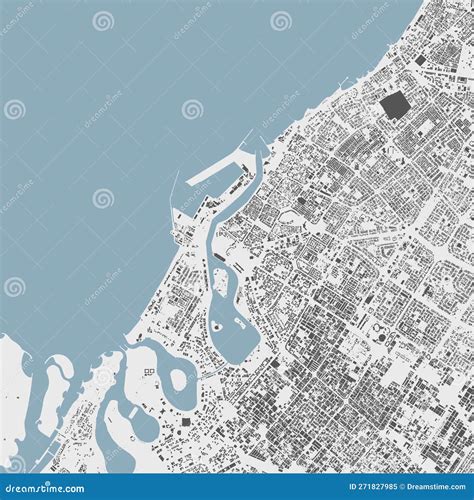 Sharjah Vector Map Detailed Map Of Sharjah City Administrative Area