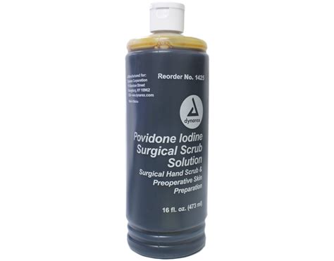 Dynarex Povidone Iodine Surgical Scrub Solution 16 Fluid Ounces Each 1 Pack