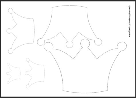 Krone vorlage prinzessin krone prinzessinnen torte torten deko backen . Kronen-Vorlage ⋆ Kindergeburtstag-Planen.de