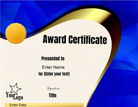Free Editable Certificate Template Customize Online Print At Home