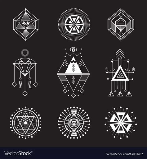 Set Of Sacred Geometry Royalty Free Vector Image