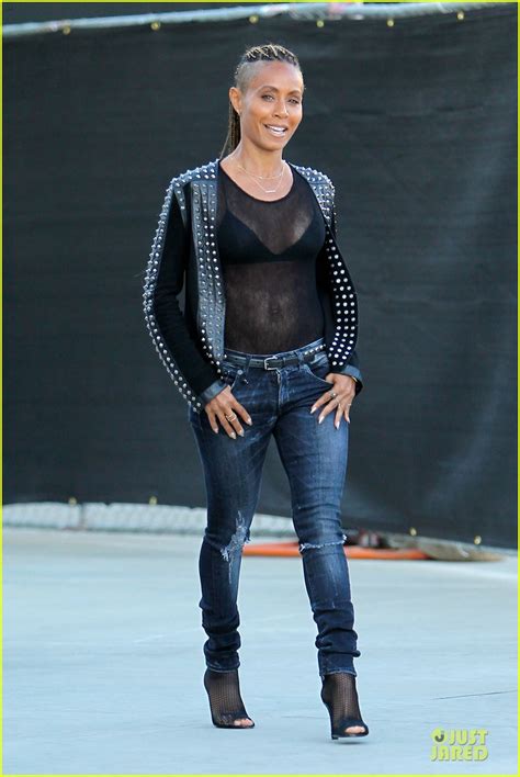 Jada Pinkett Smith Flashes Black Bra In Sexy Sheer Top Photo 3010278 Jada Pinkett Smith