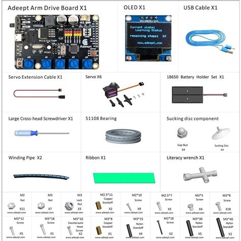 Pick ‘n Save Adeept Ada031 Arduino Compatible Diy Robotic Arm Kit For