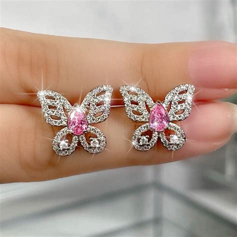 Lemonade Crystal Divine Butterfly Earrings Shop Accessories From