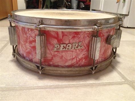 Vintage 14x5 5 Pearl Snare Drum 1960s Sunset Red Ebay Pearl Snare