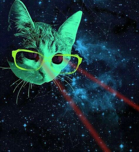 Hipster Space Cat Cat Art Galaxy Cat