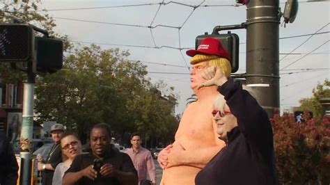 nude statue of donald trump pops up in los angeles abc7 san francisco