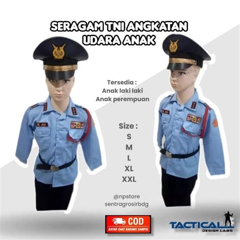 Jual Promo Baju Seragam Karnaval Tni Angkatan Udara Anak Premium