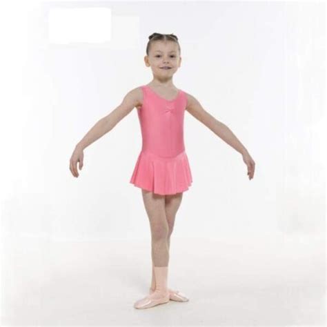 Shiny Nylon Lycra Skirted Leotard With Ruched Front Pink Dance Store