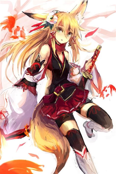 Anime Fox Girl Warrior