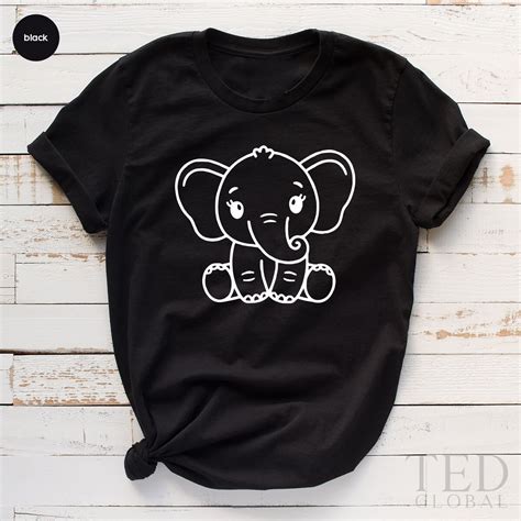 Elephant Tshirt Cute Elephant T Shirt Elephant Shirt Etsy