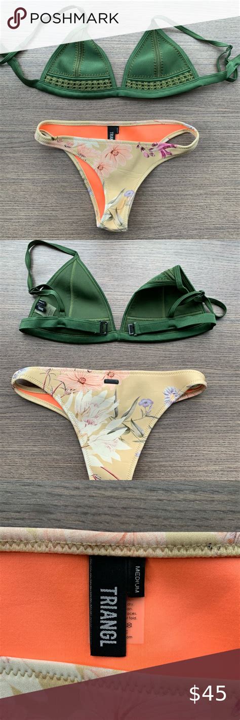 triangl swimwear green and floral bikini set in 2020 floral bikini set floral bikini bikinis