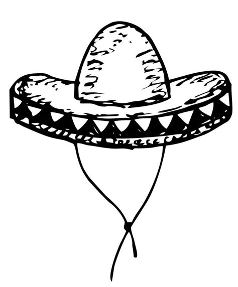 Maracas And Sombrero 1 Coloring Page Free Printable Coloring Pages