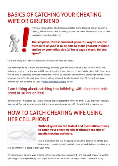 How To Catch Cheating Wife